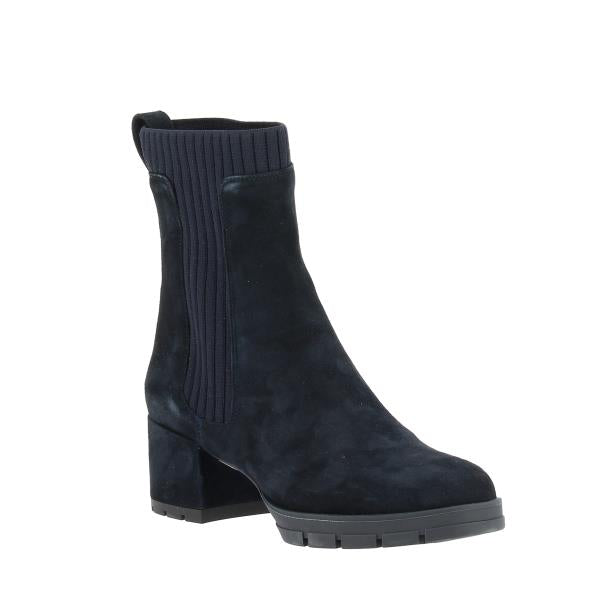 Unisa Jolto Navy Suede Heeled Ankle Boot