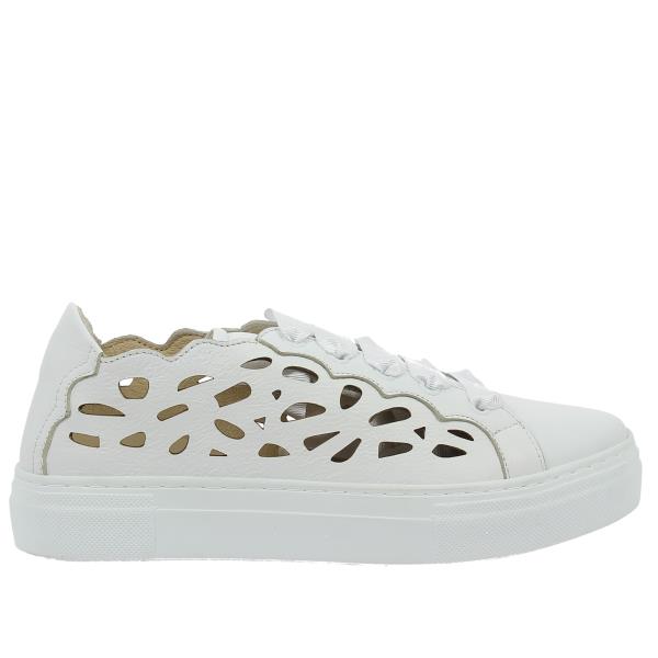 Wave White Leather Sneaker